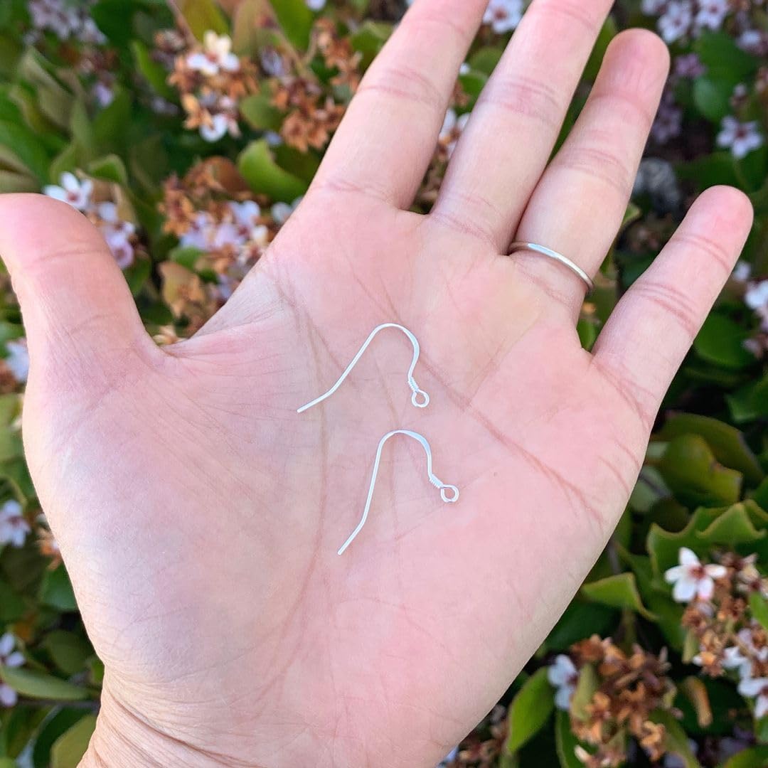20pcs Adabele Real Sterling Silver Flat Fish Earring Hooks, 0.6mm/22 Gauge - Image 3