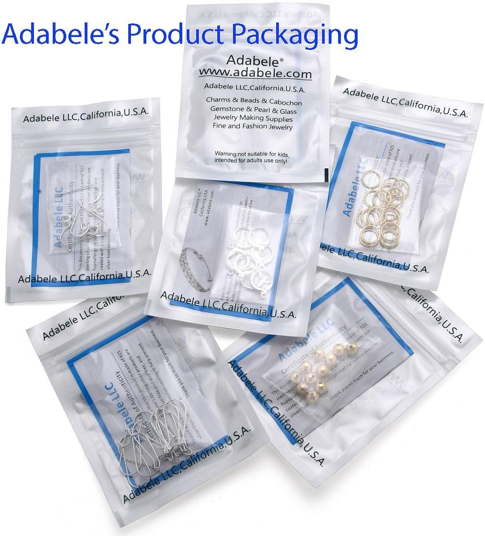 20pcs Adabele Real Sterling Silver Flat Fish Earring Hooks, 0.6mm/22 Gauge - Image 7