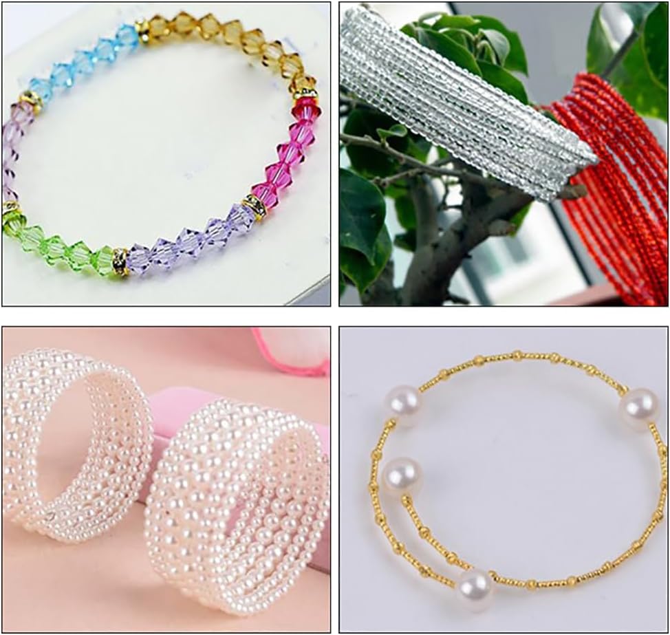 200 Pcs Stainless Steel Memory Beading Wire Loops Bead Bracelet Metal Wire Jewelry Making Bead Wires Arts and Crafts Wires for DIY Projects - Image 4